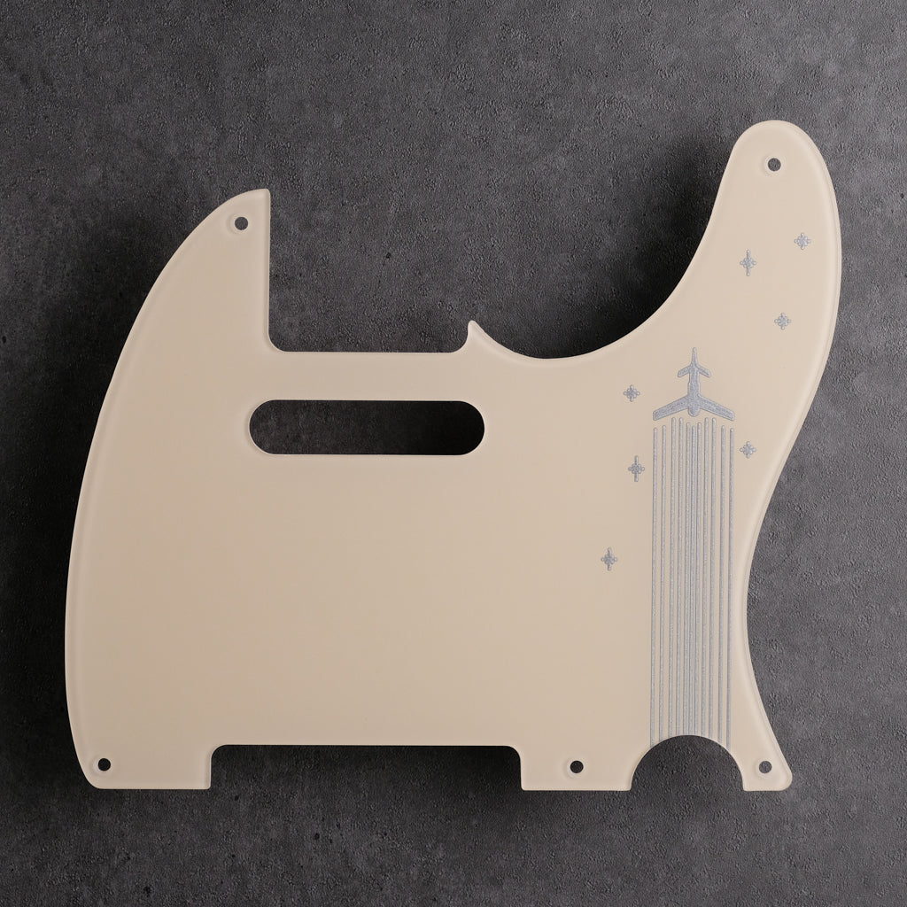 Rockets Away - Telecaster Pickguard - in Ivory