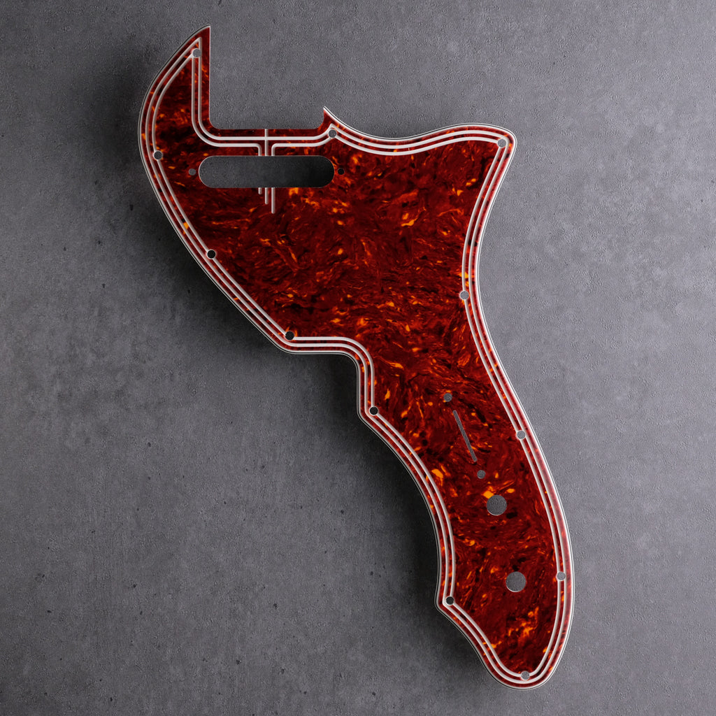 Streamline - Thinline '69 Tele Pickguard - Tort Mars Red - 4-ply Celluloid