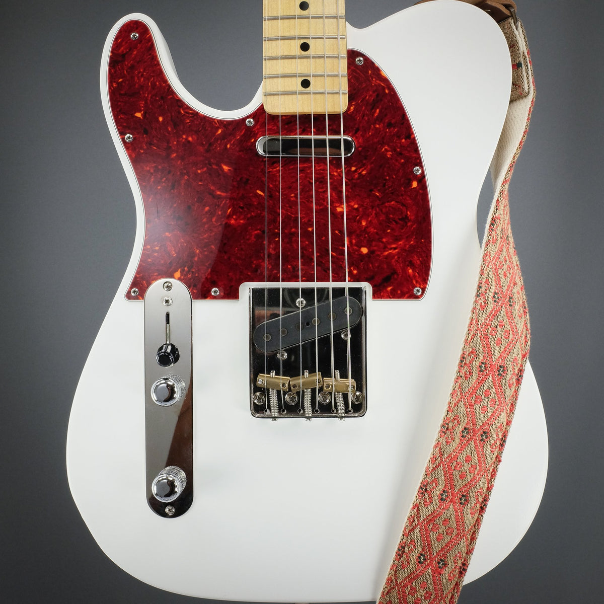 Tort Mars Red - Left-handed Telecaster Pickguard - Genuine Celluloid