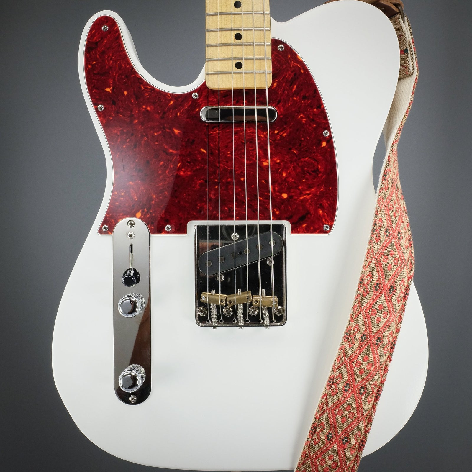 Tort Mars Red - Left-handed Telecaster Pickguard - Genuine Celluloid
