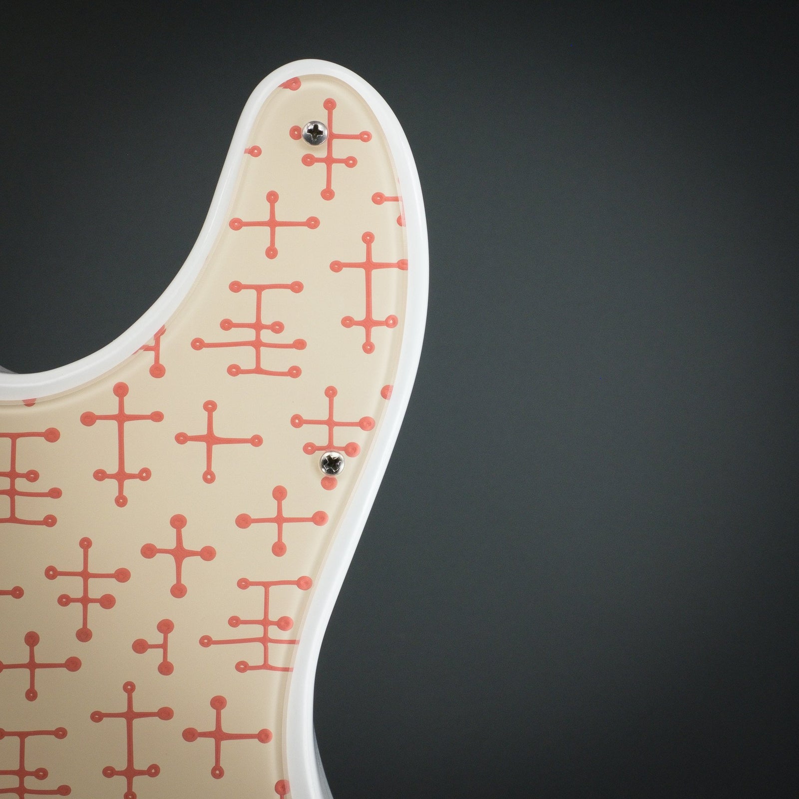 Eames Dots - Telecaster Pickguard - Coral on Ivory