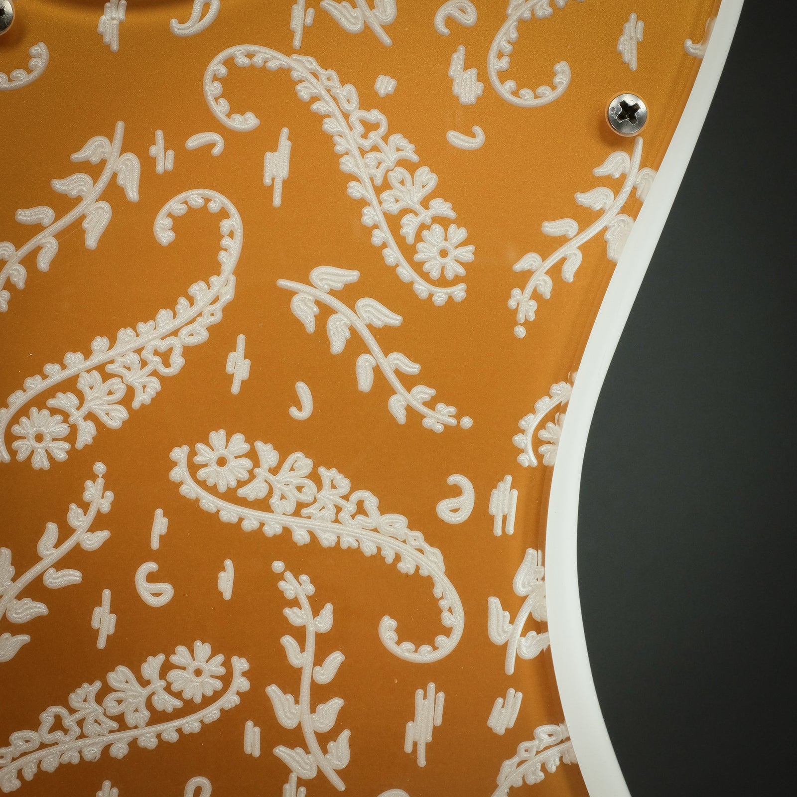 Kashmir - Telecaster Pickguard - White on Gold