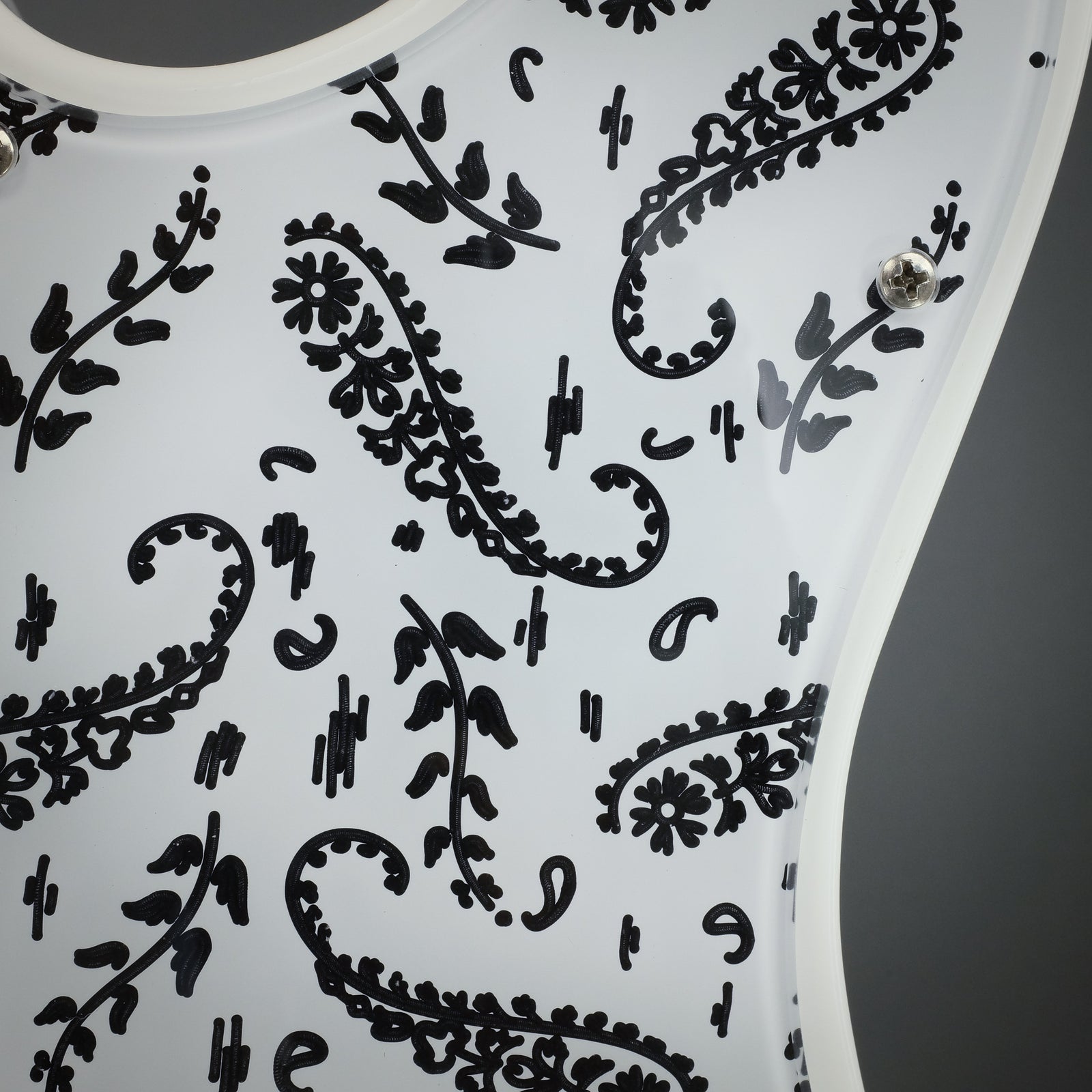 Kashmir - Telecaster Pickguard - Black on White