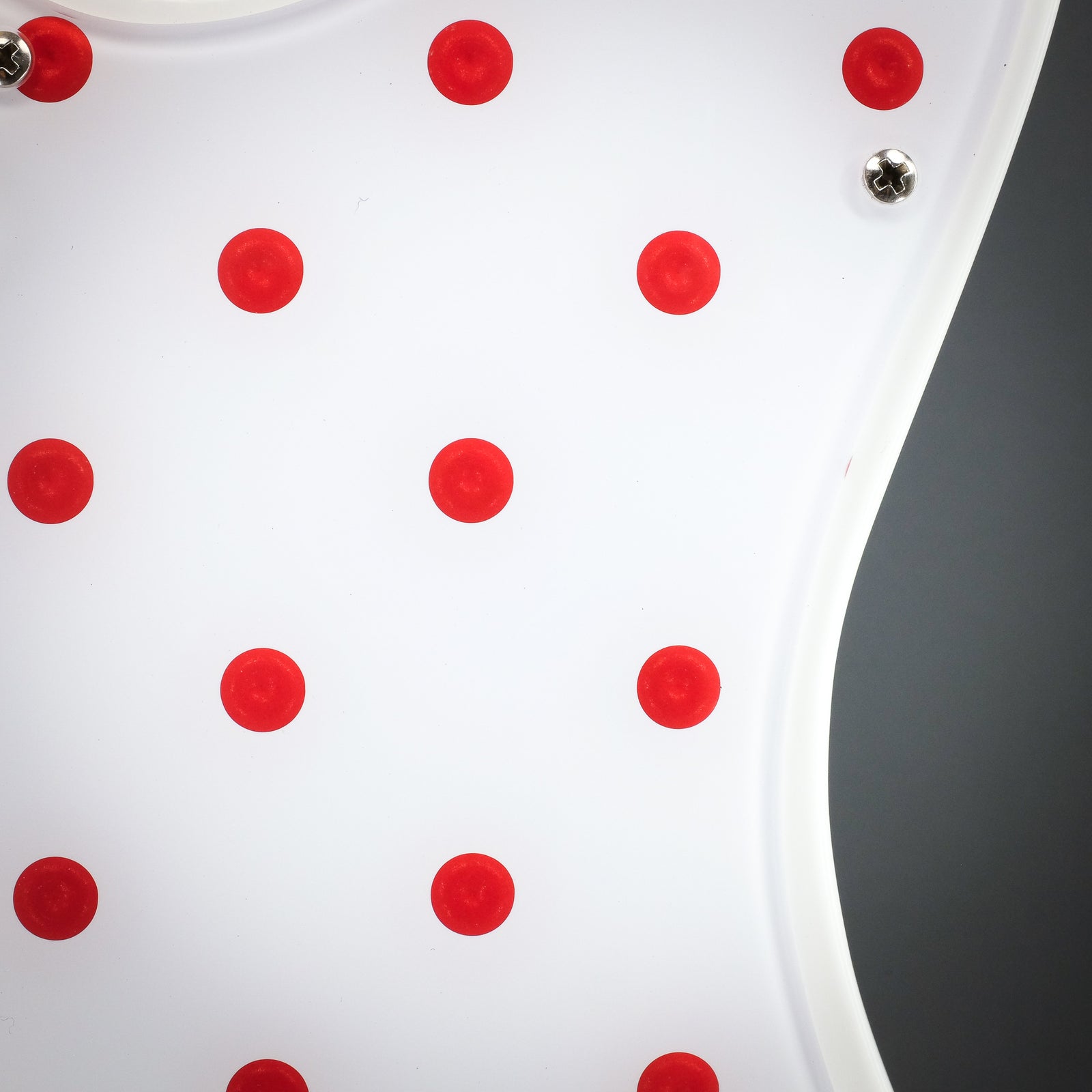 Peggy Sue - Telecaster Pickguard - Candy Apple Red on White